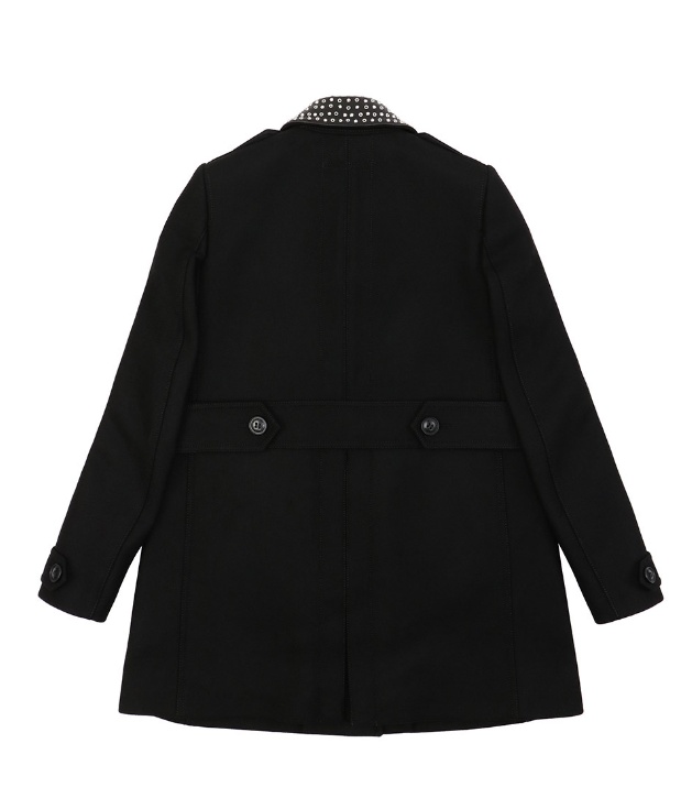 Burberry Wool Single-breasted Coat In Black