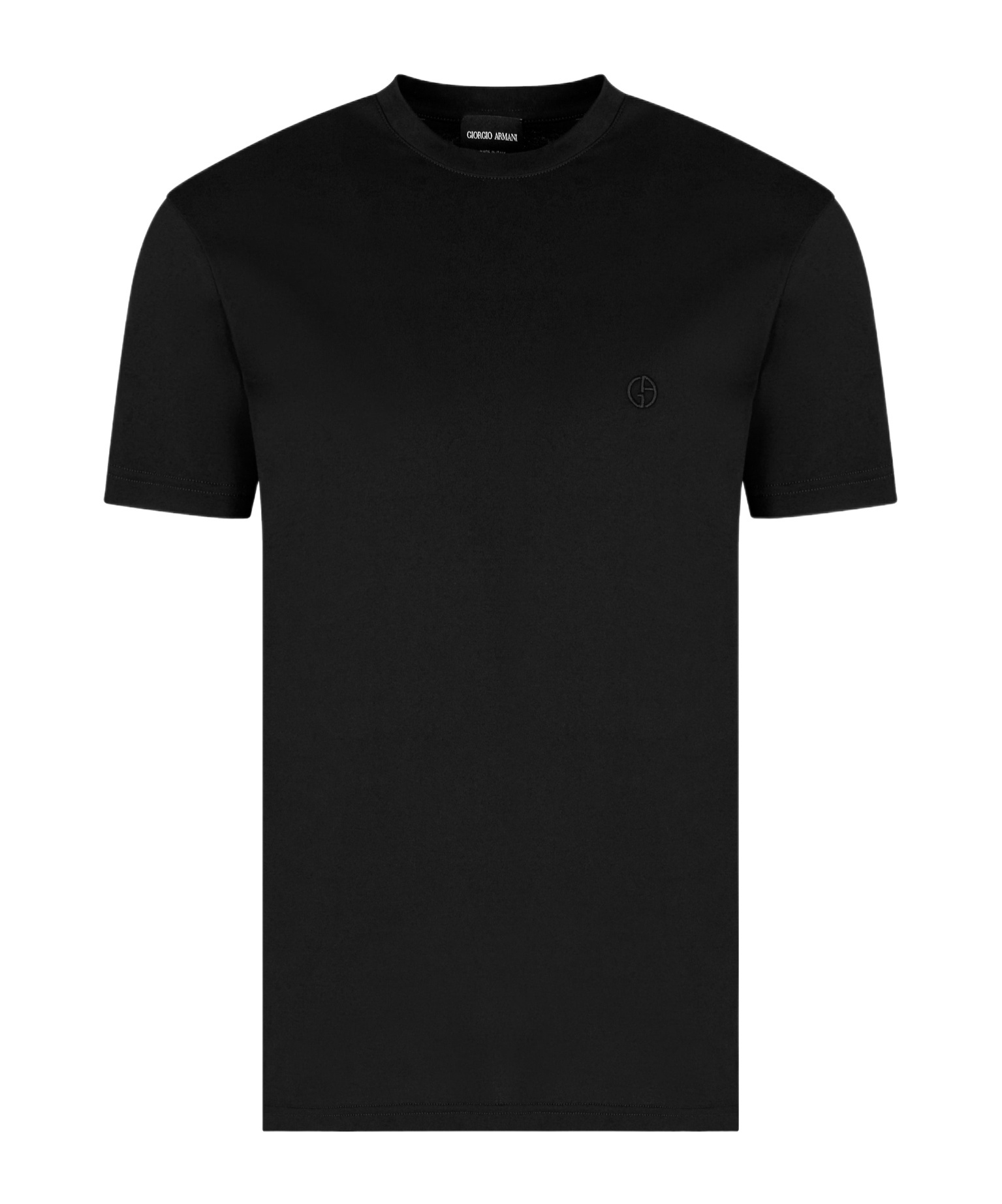 Giorgio Armani Asv Cotton Loungewear Crew-neck T-shirt In Black