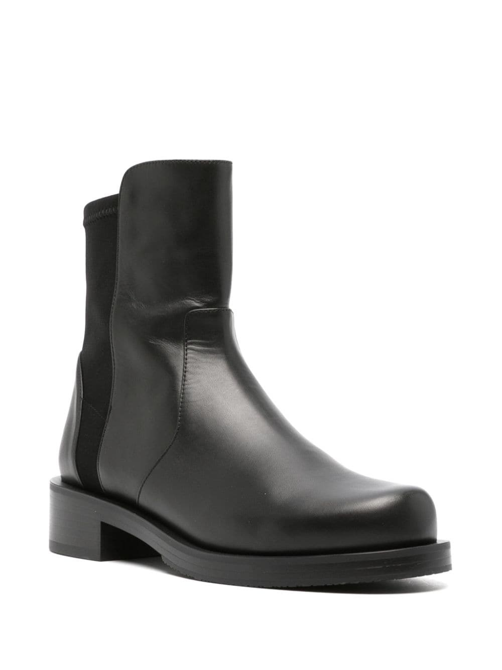 Stuart Weitzman 35mm Ankle-length Leather Boots In Black