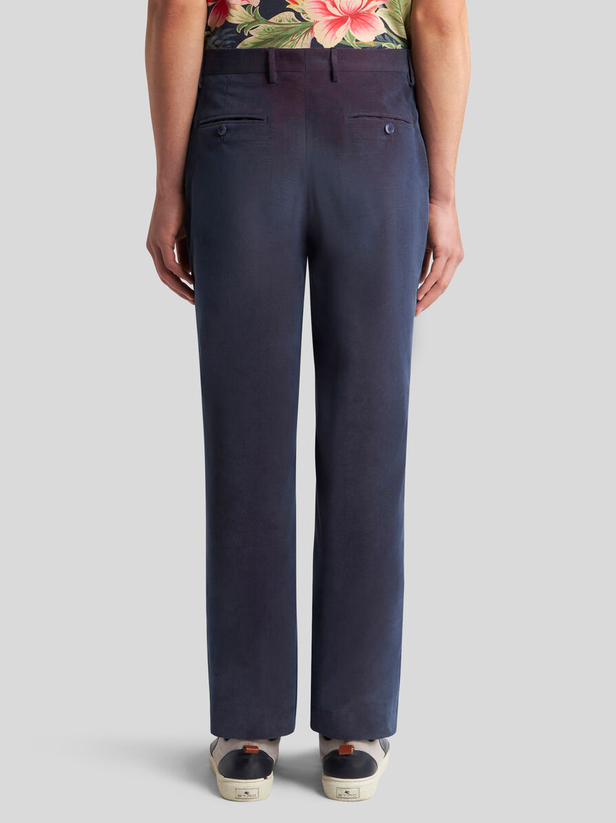 Etro Tailored Velvet Trousers In Black