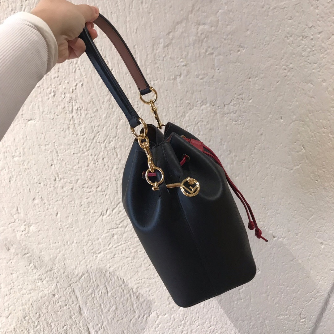 Shop Fendi Mon Tresor Bucket Bag In Black