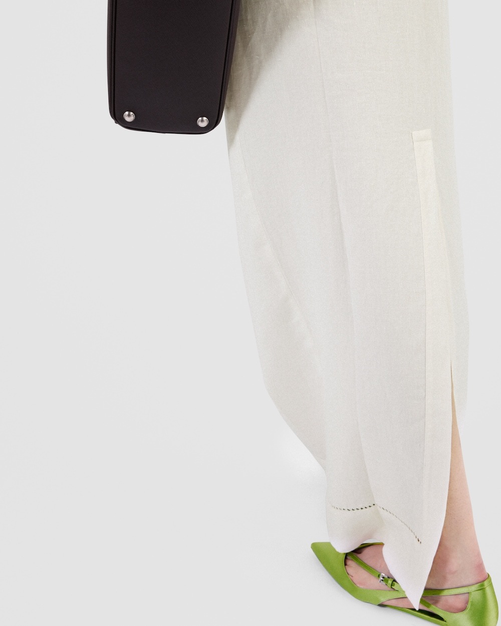 Prada White Logo-embroidered Skirt In Nude