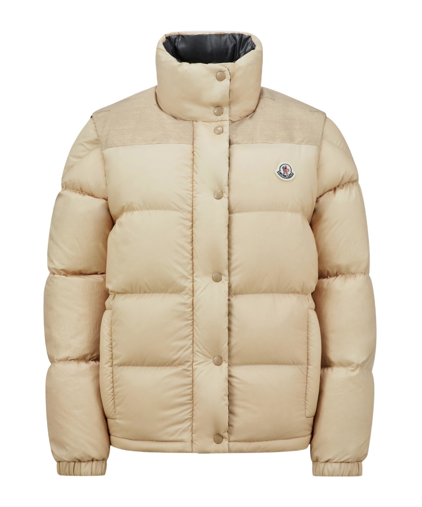 Moncler Verone Reversible Short Down Jacket In Nude