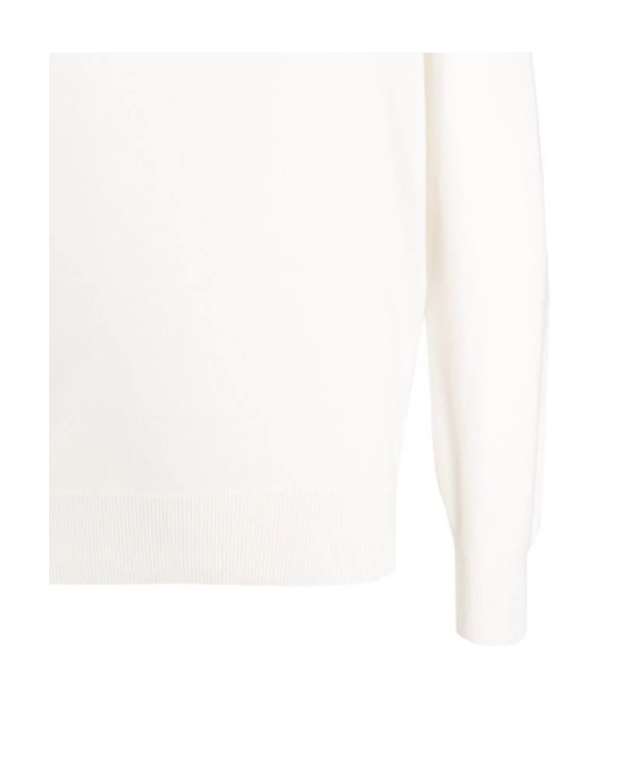 Brunello Cucinelli Roll-neck Cashmere Jumper In White