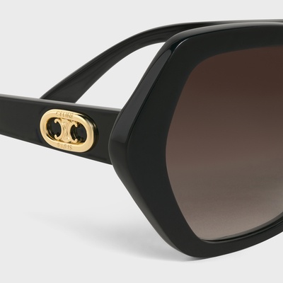 Celine Maillon Triomphe 03 Acetate Sunglasses In Black
