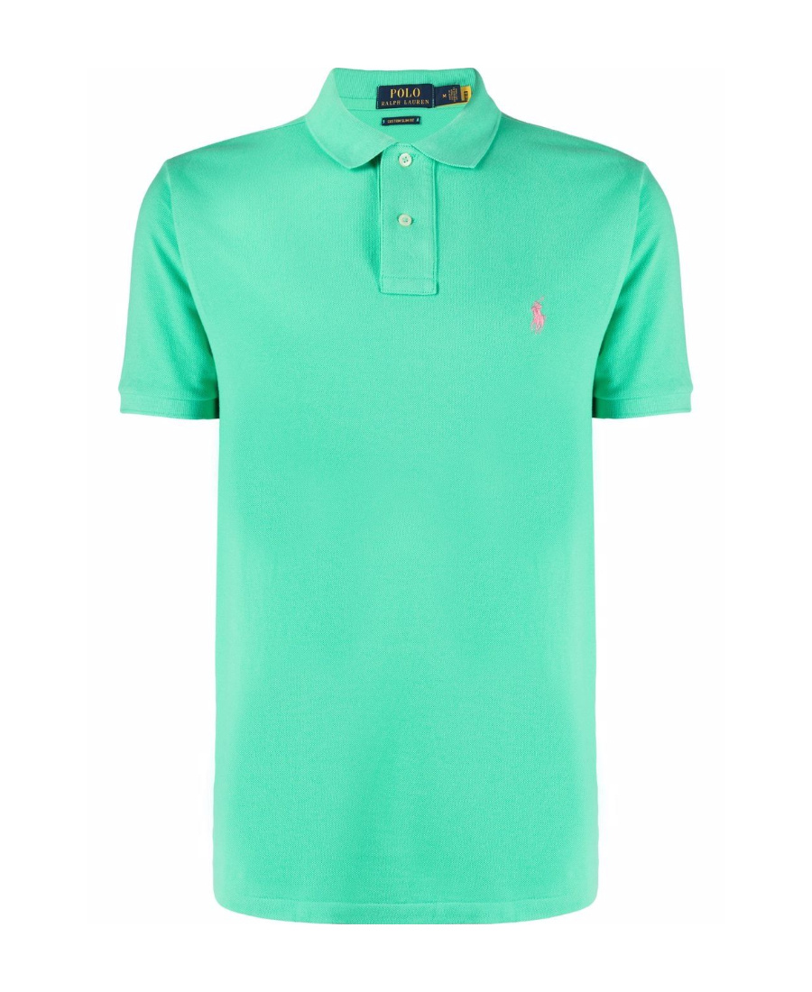 Polo Ralph Lauren Embroidered-logo Piqué Polo Shirt In Green