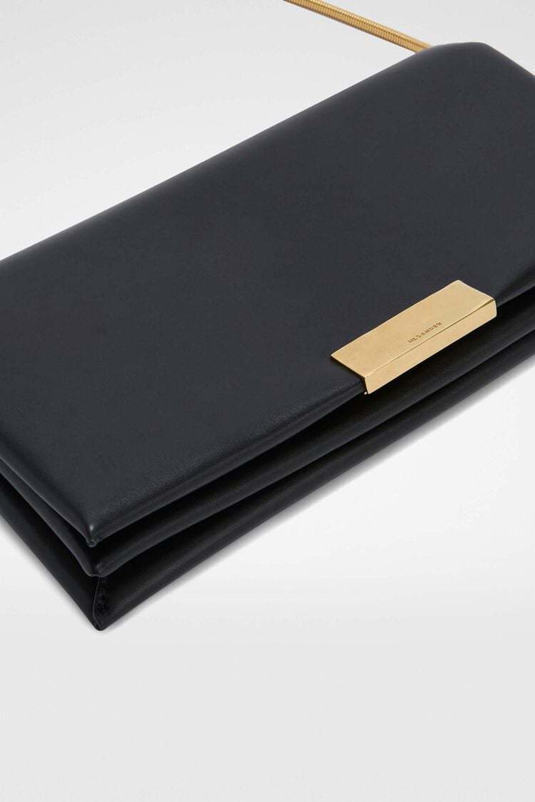 Jil Sander Carnet Clutch Bag In Black