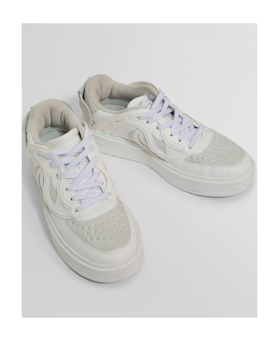 Stella Mccartney S-wave Geometric Low-top Sneakers In White
