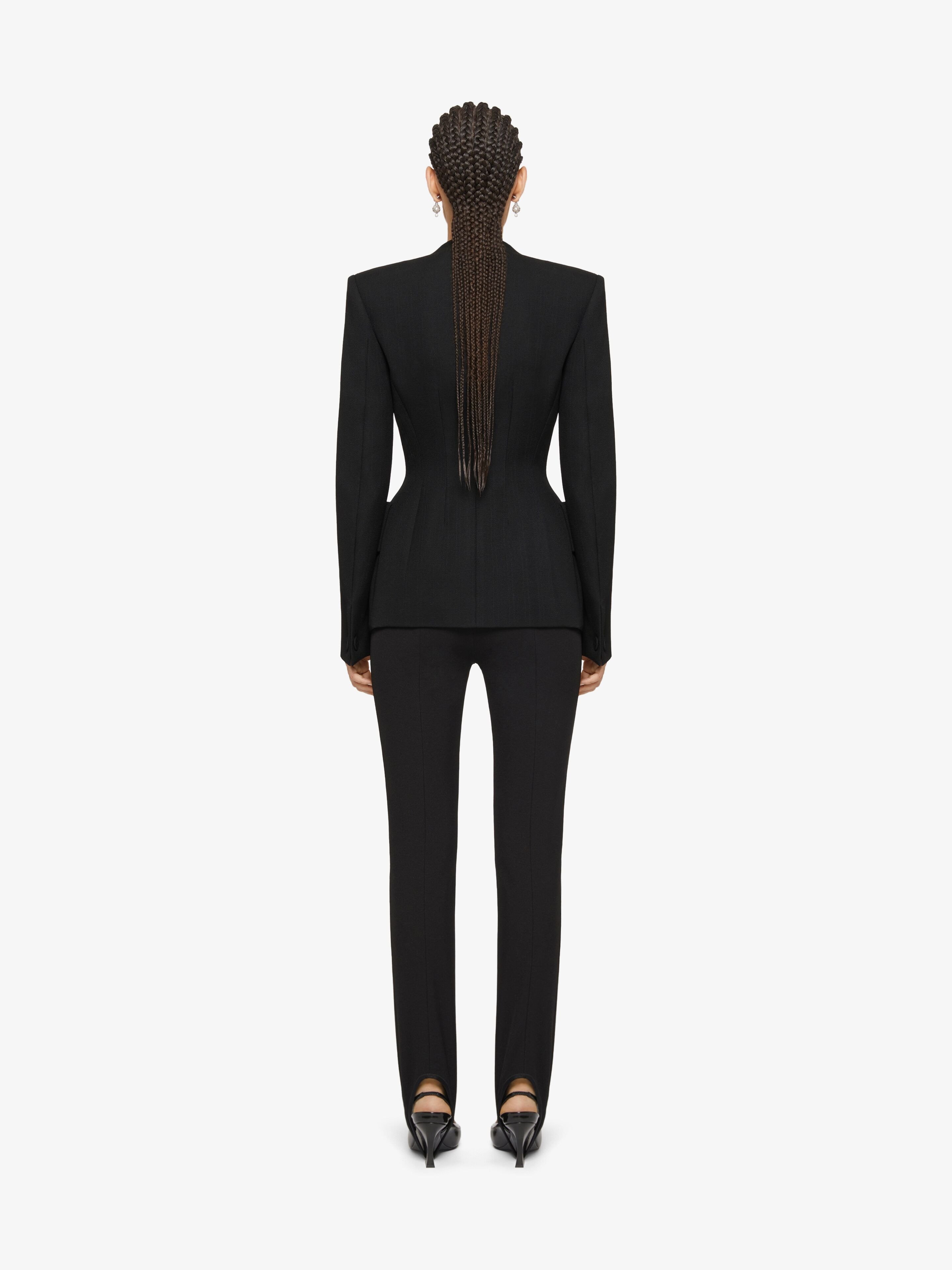 Givenchy V-collar Wool Suit Jacket In Black