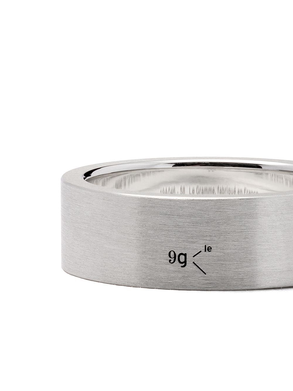 Le Gramme La 9g Brushed Ribbon Ring In White