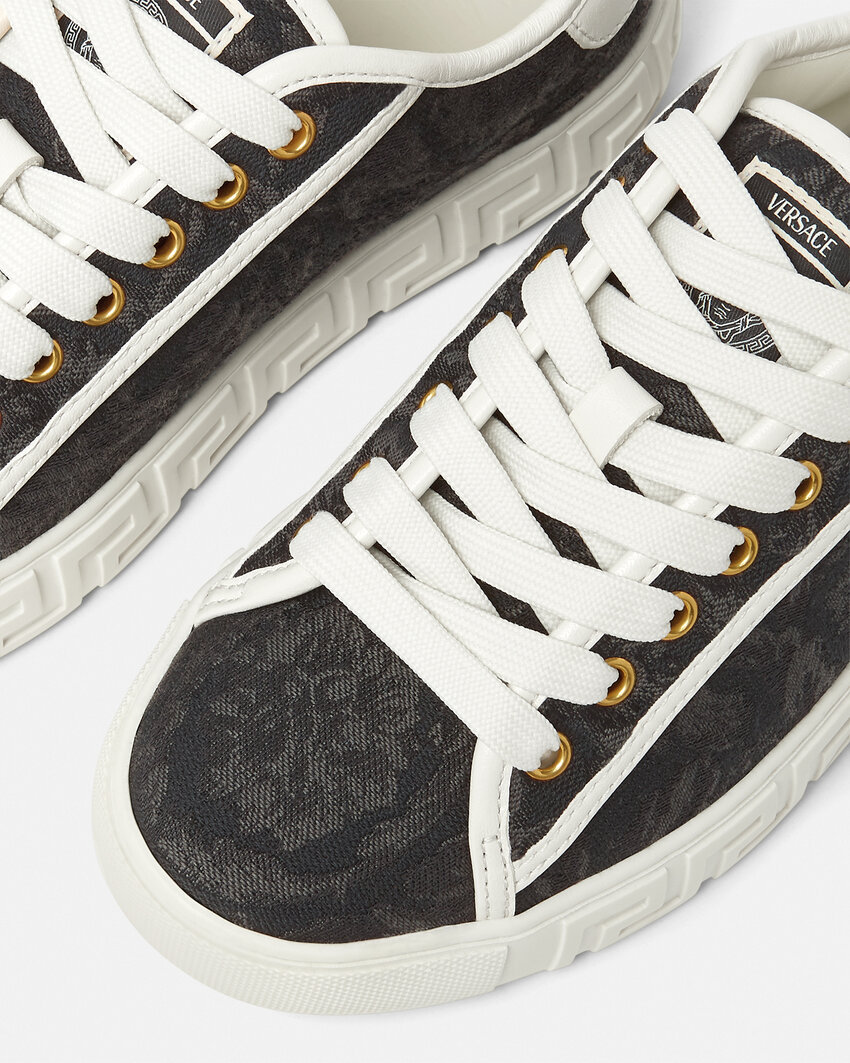 Versace Greca Barocco Sneakers In White