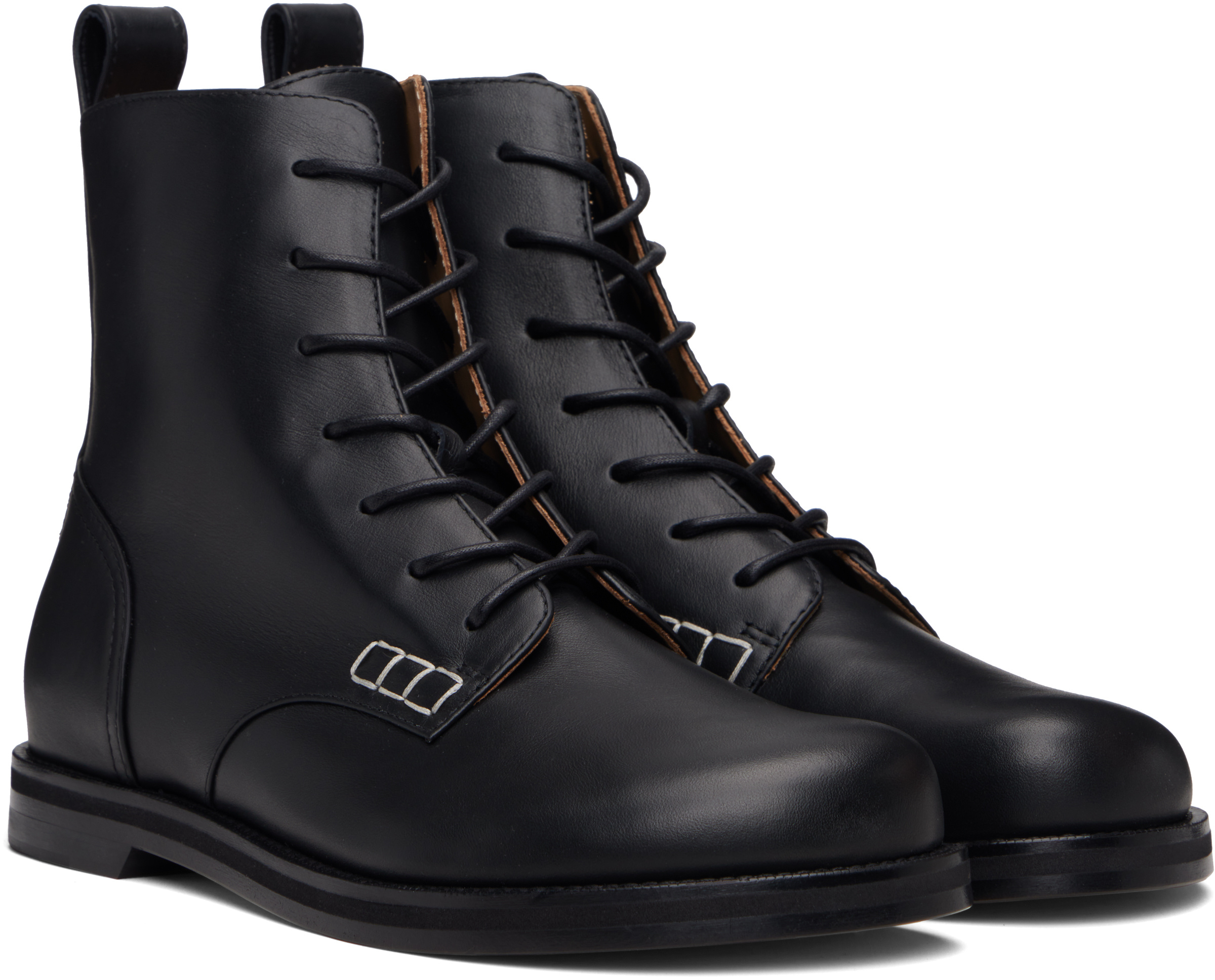 Jw Anderson Lace-up Ankle Boots In Black