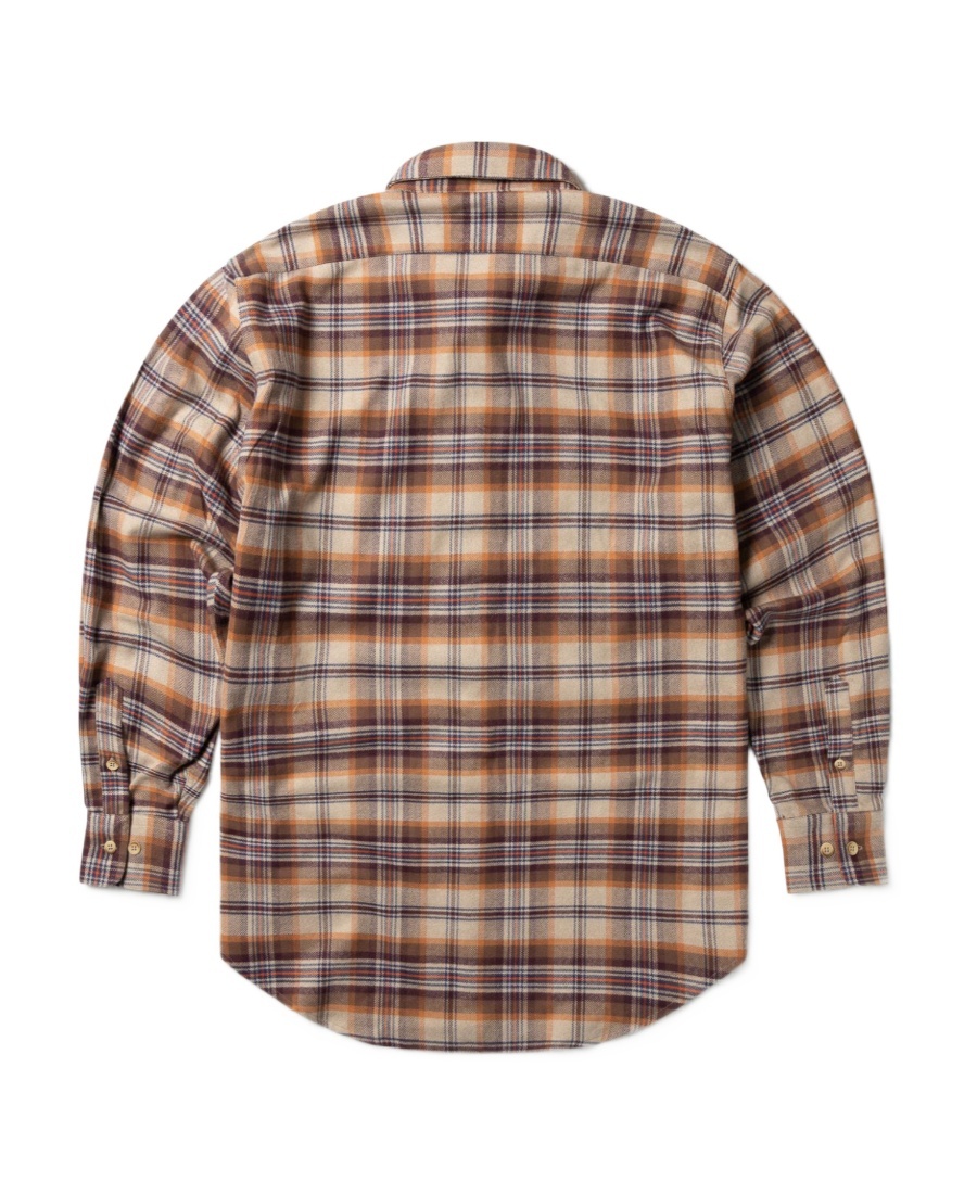 Aries Plaid-check Flannel Shirt In Brown