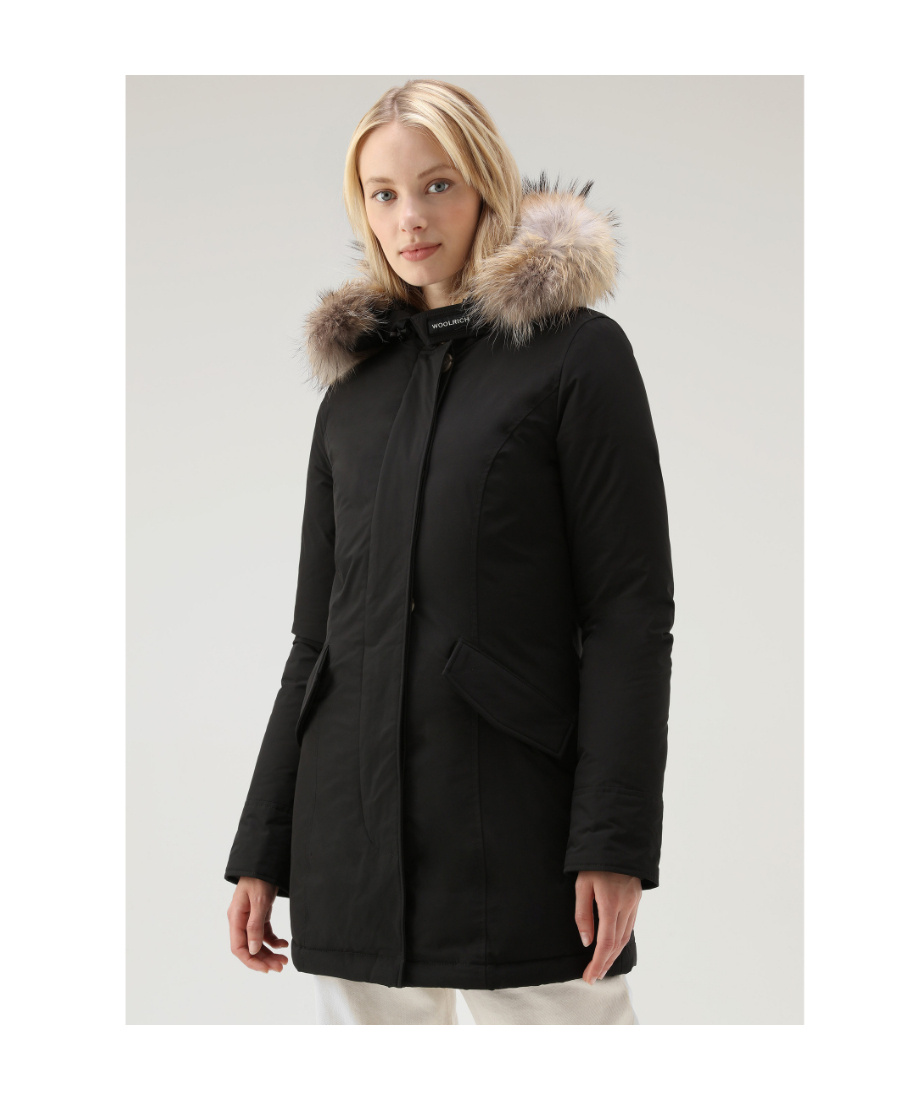 Woolrich Luxury Artic Racoon Parka In Black