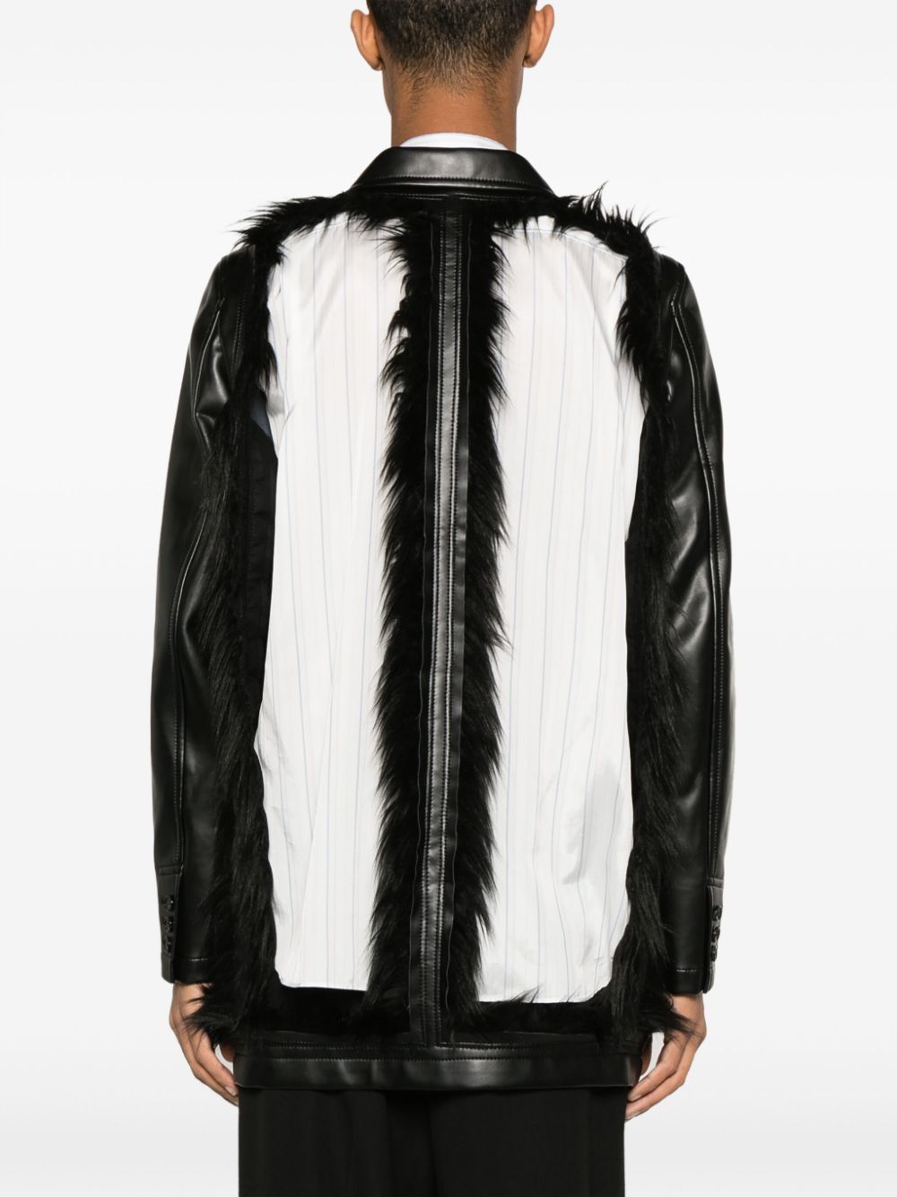 Comme Des Garçons Cut-out Single-breasted Blazer In Black