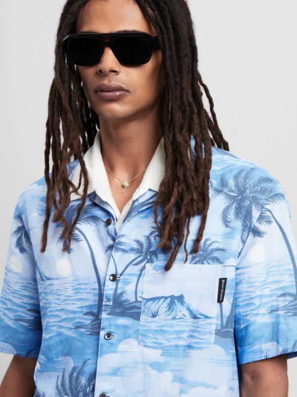 PALM ANGELS PALM ANGELS SUNSET PRINTED SHORT-SLEEVED SHIRT