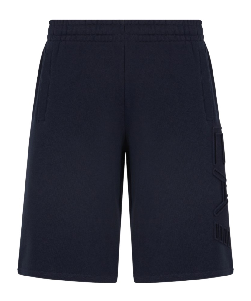 Ea7 Logo-embossed Bermuda Shorts In Blue