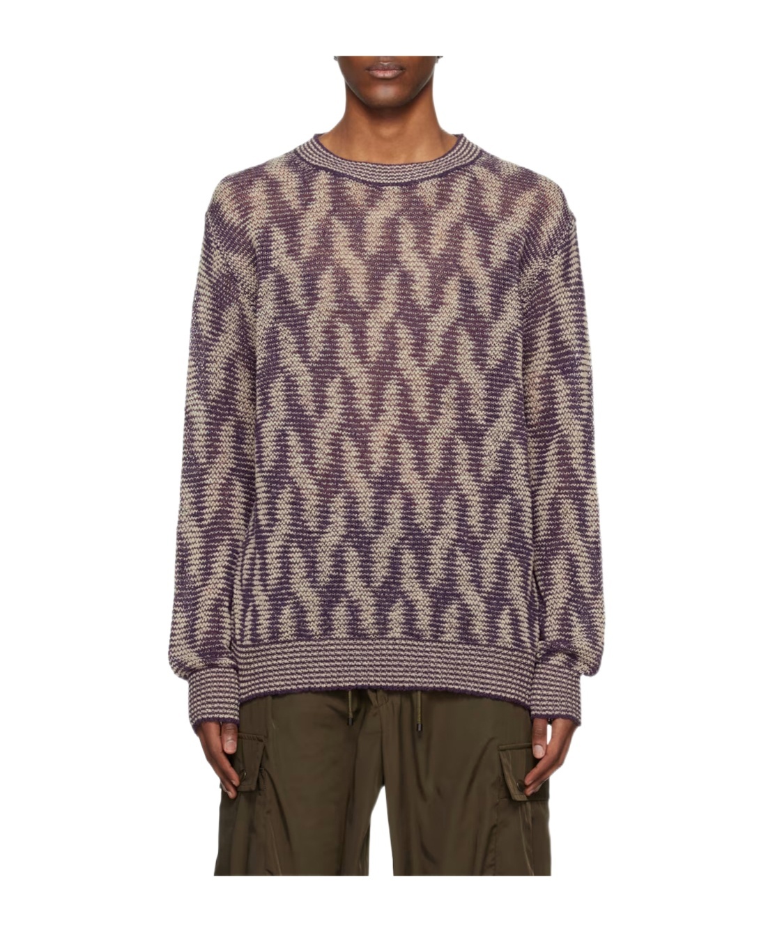 Dries Van Noten Long-sleeved Sweater In Multicolor