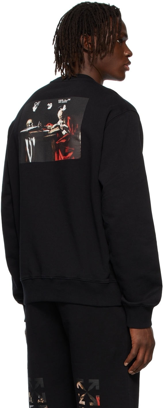 Off-white Caravaggio Graphic Sweatshirt In Black