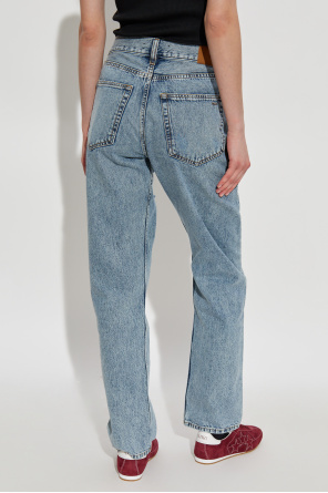 Amiri Distressed Knee-detail Jeans In Blue