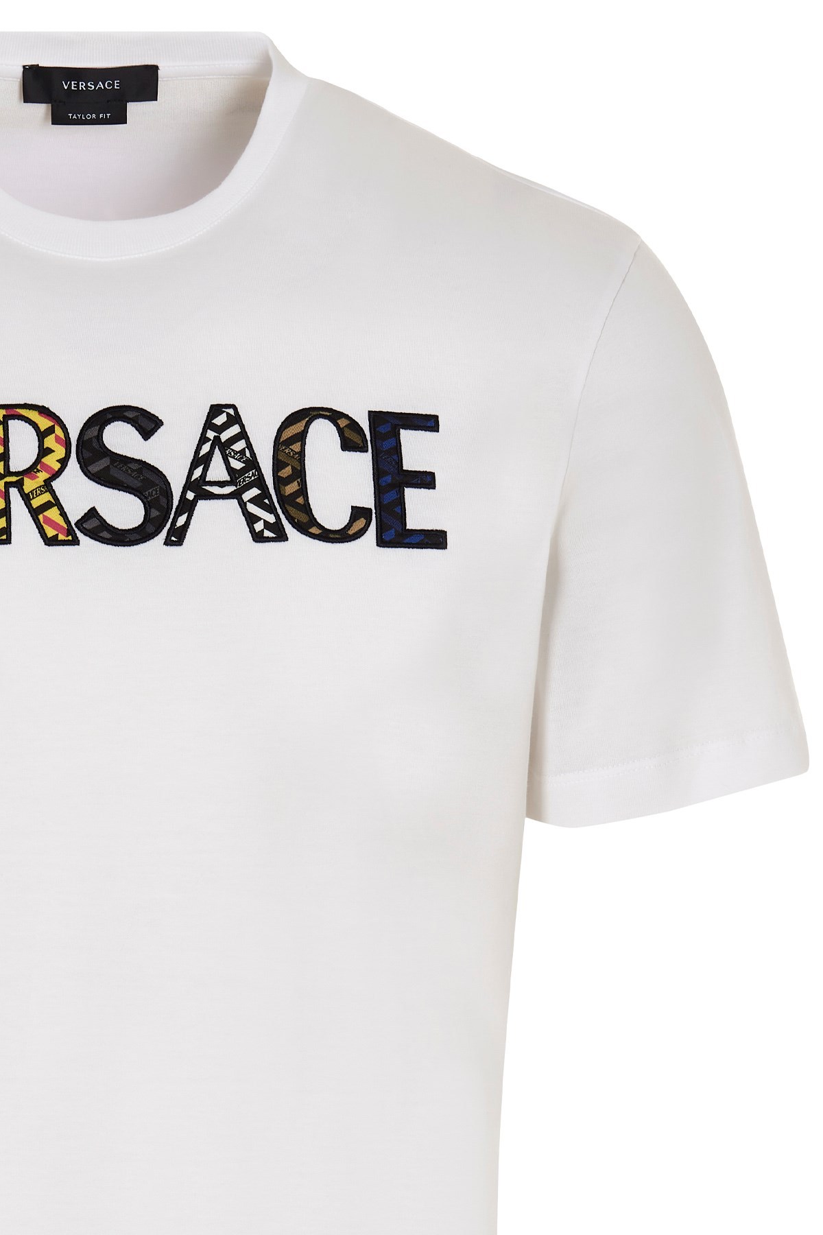 Versace Logo Print T-shirt In White
