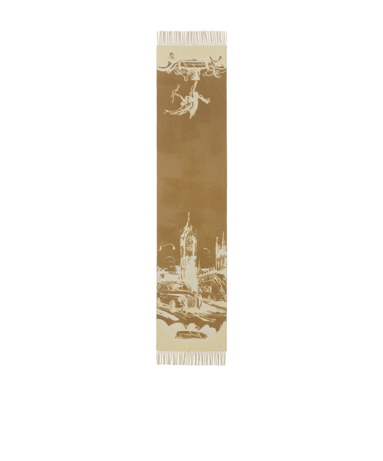 Burberry Jacquard Cashmere London-inspired Scarf In Hay