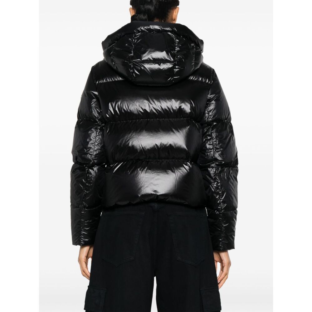 Moose Knuckles Logo-patch Jacket In Black