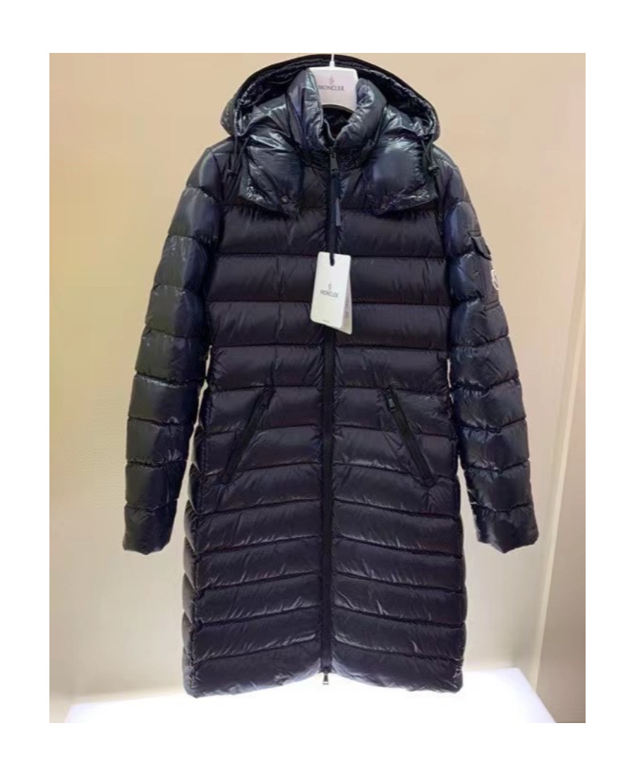 Shop Moncler Moka Long Down Jacket In Black