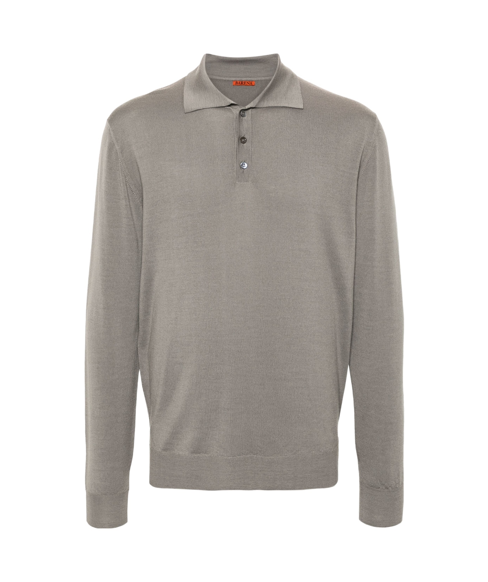 Shop Barena Venezia Fine-knit Wool Polo Shirt In Gray
