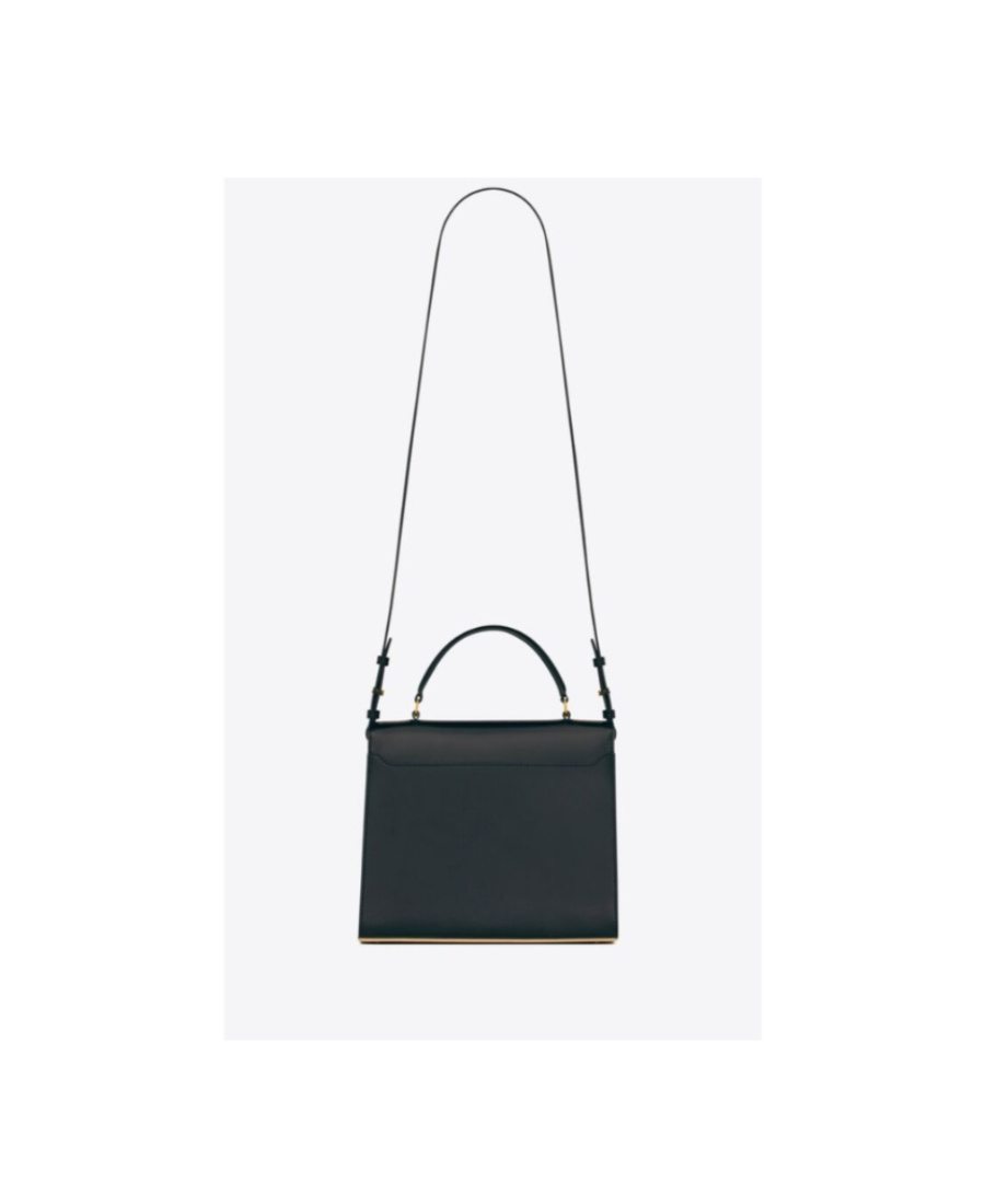 Saint Laurent Cassandra Two-tone Tote Bag In Nude