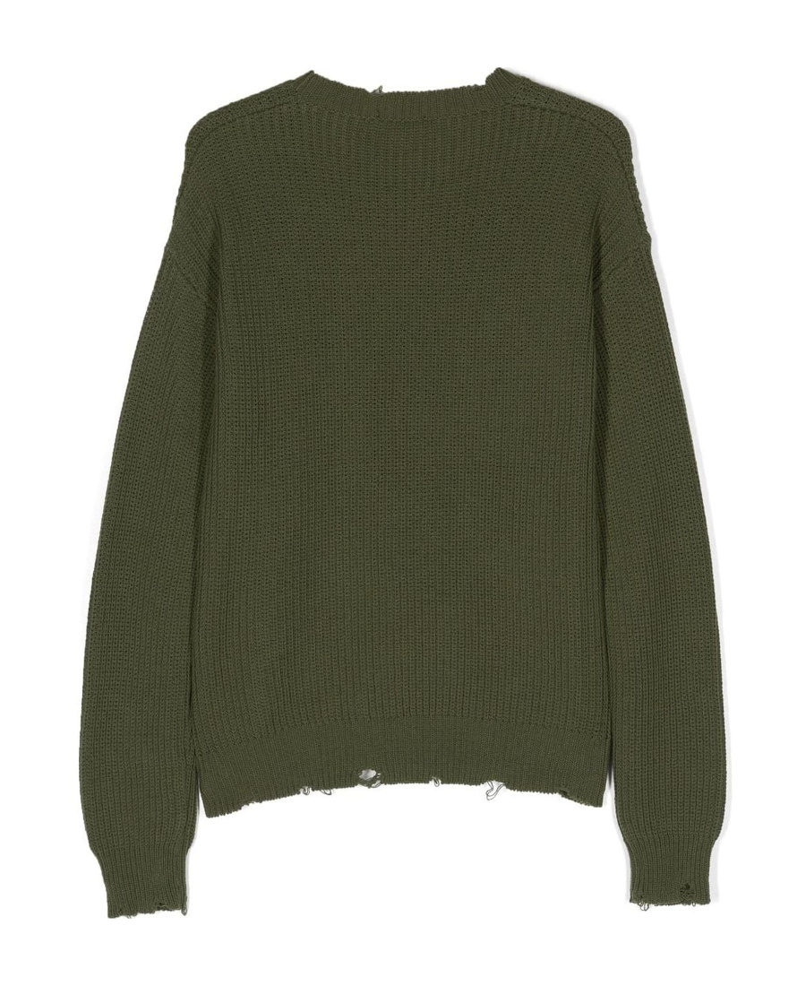 Dsquared2 Logo-print Knitted Top In Green