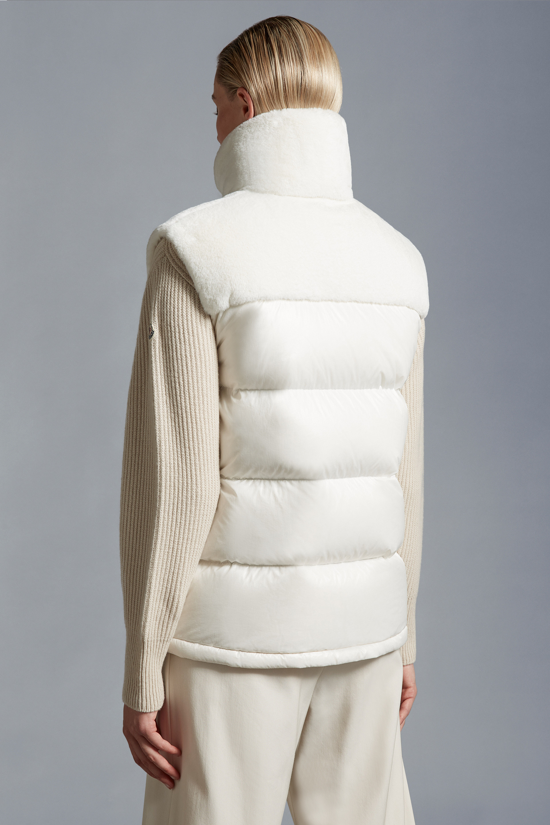 Moncler Lempa Nylon Down Vest In White
