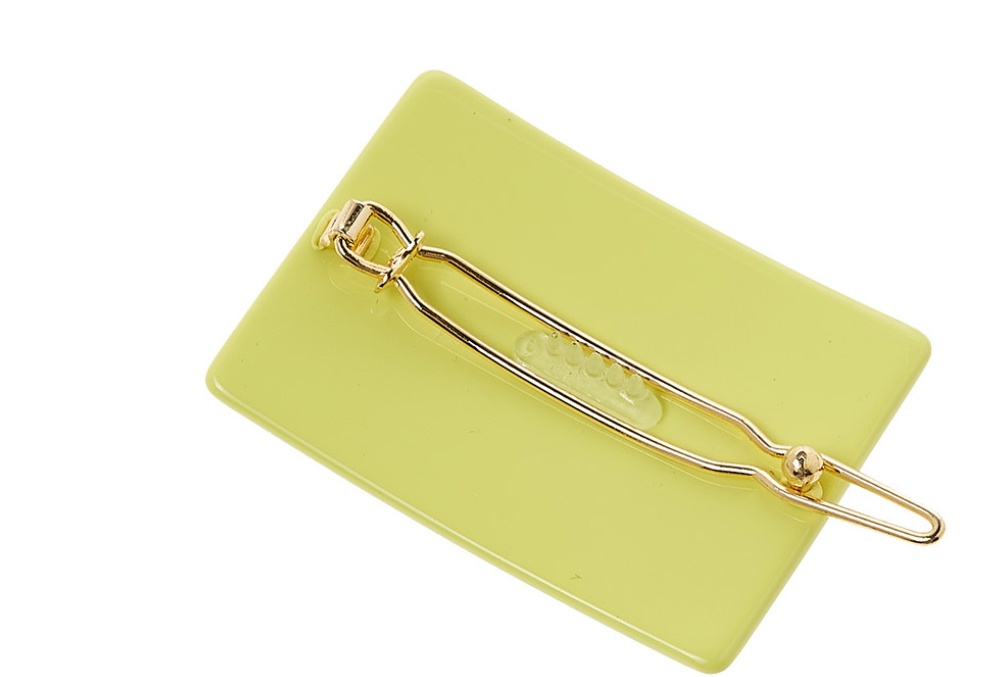 Fendi Logo Rectangular Hair Clip In Green