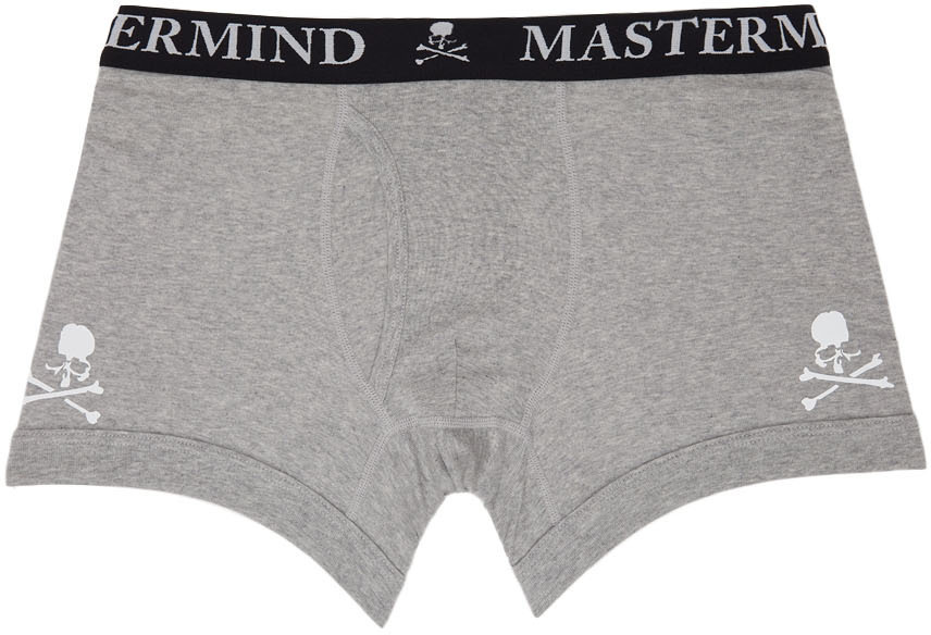 Mastermind Japan Three Pieces Of Logo Boxer Panties In Red