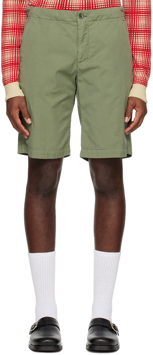 Aspesi Logo Casual Shorts In Green