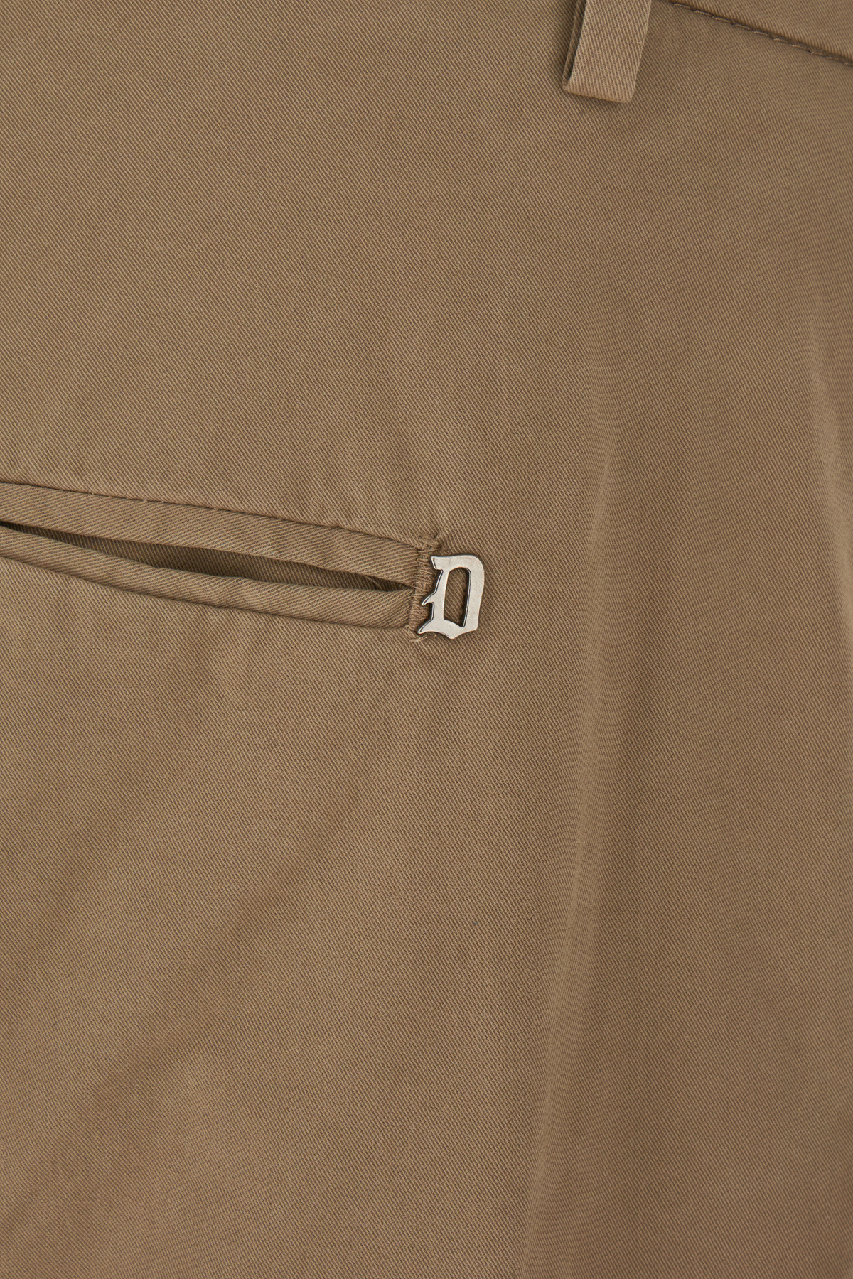 Dondup Cotton Chino Pants With Stretch And Pockets In Brown