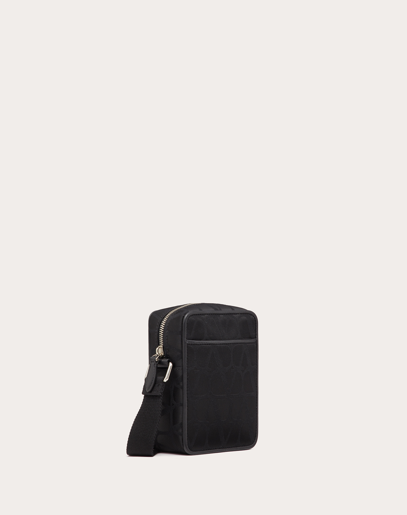 Valentino Garavani Men Toile Iconographe Crossbody Bag In Black