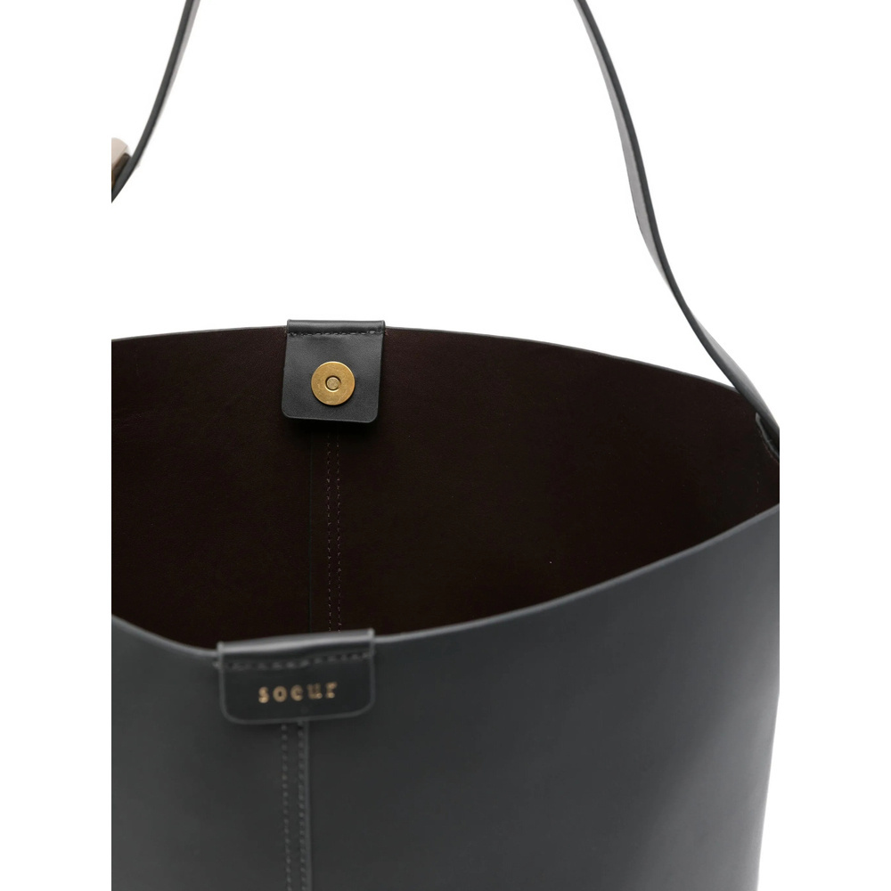 Soeur Letter Logo Shoulder Bag In Black