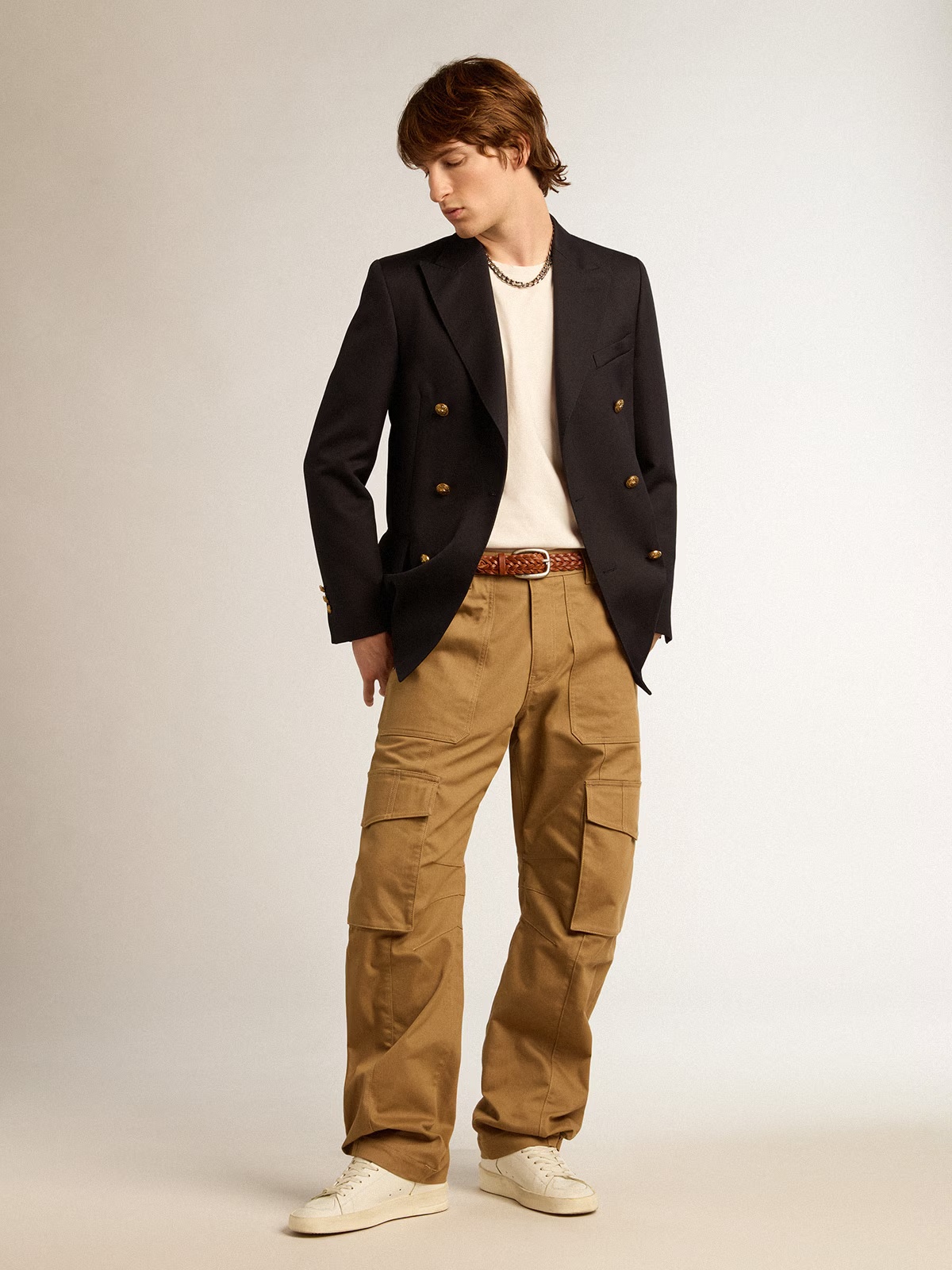Golden Goose Cargo Trousers In Brown