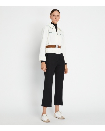 TORY BURCH CROPPED WOOL TAILORED TROUSERS