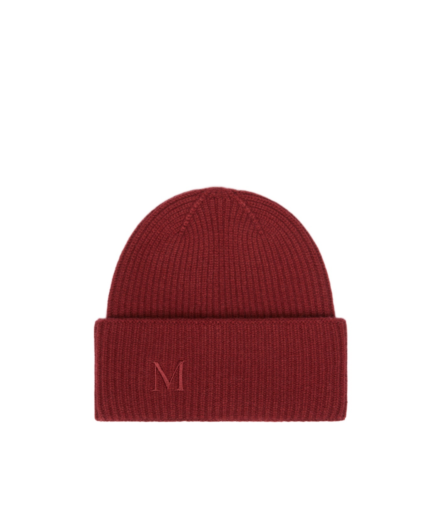 Max Mara Rib-knit Cashmere Beanie Hat In Brown
