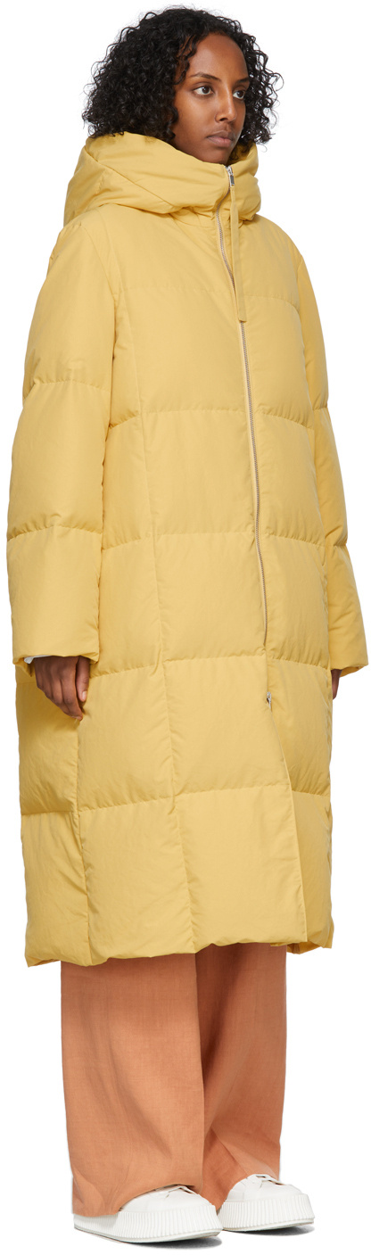 Jil Sander Long Medium-length Down Jacket In Nude