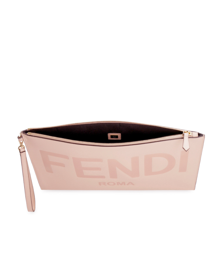 Fendi Roma Large Logo Handbag In Pink