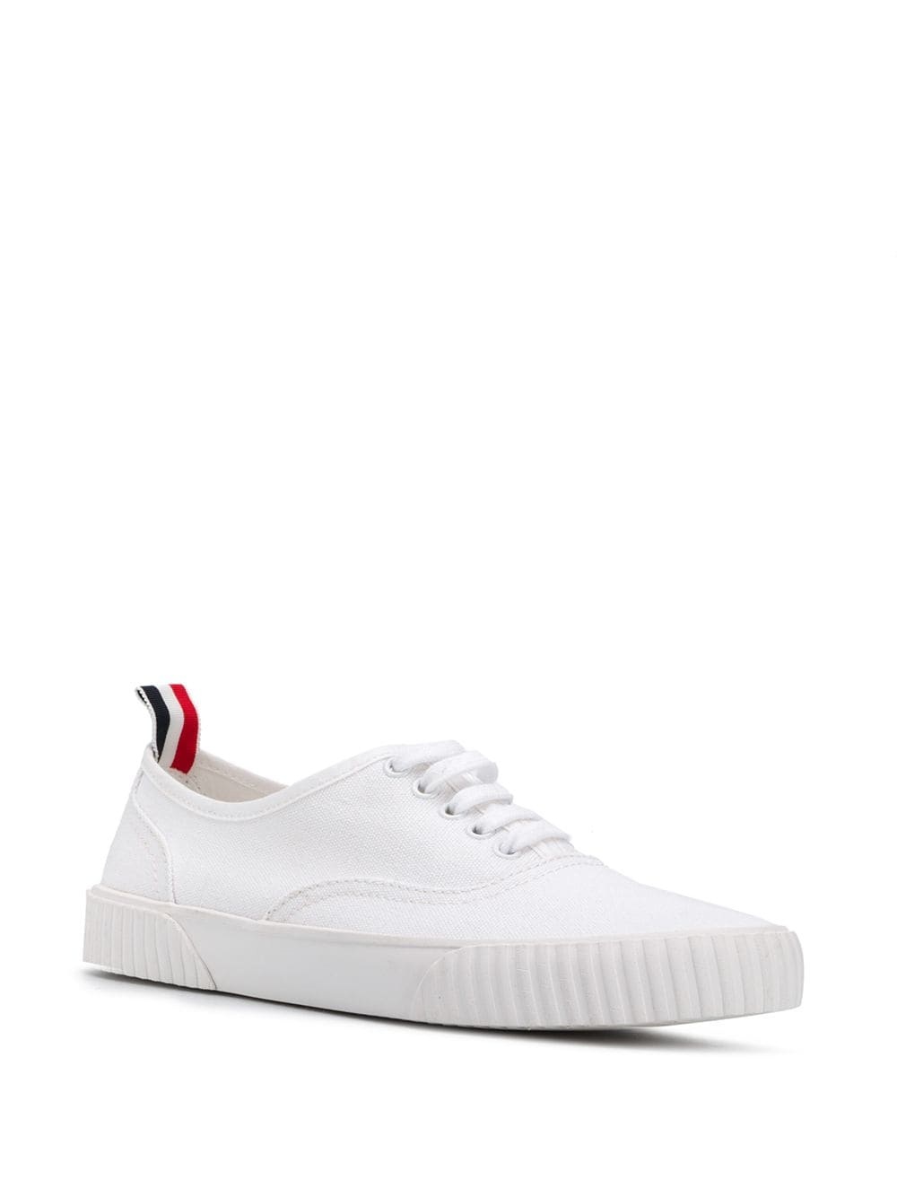 Thom Browne Heritage Canvas Sneakers In White