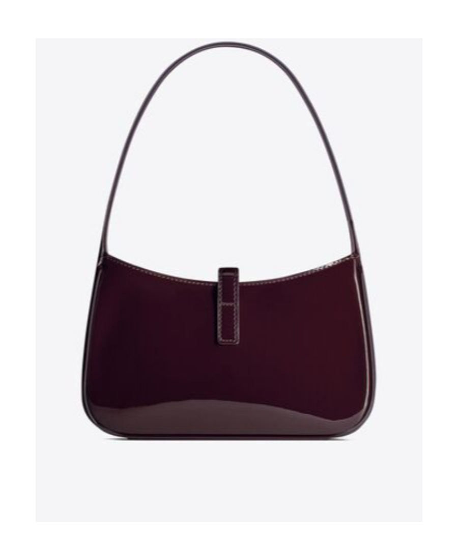 Saint Laurent Le 5 À 7 Mini In Patent Leather In Burgundy