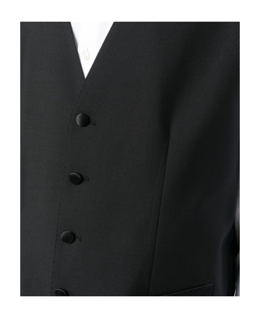 Dolce & Gabbana Three-piece Suit In Wool And Silk In Black