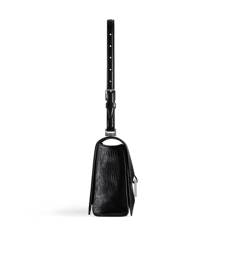 Balenciaga Small Crush Sling Shoulder Bag In Black