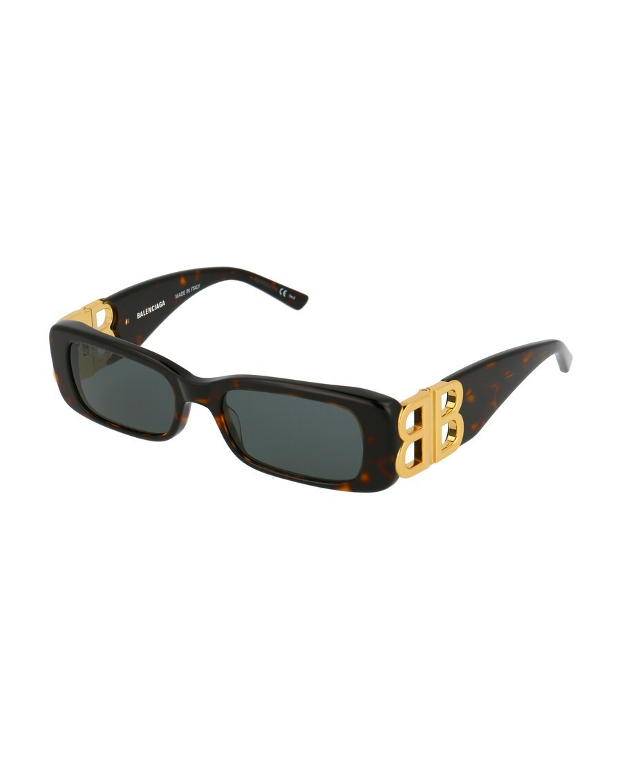 Balenciaga Grey Rectangular Ladies Sunglasses Bb0096s 002 51 In Gray