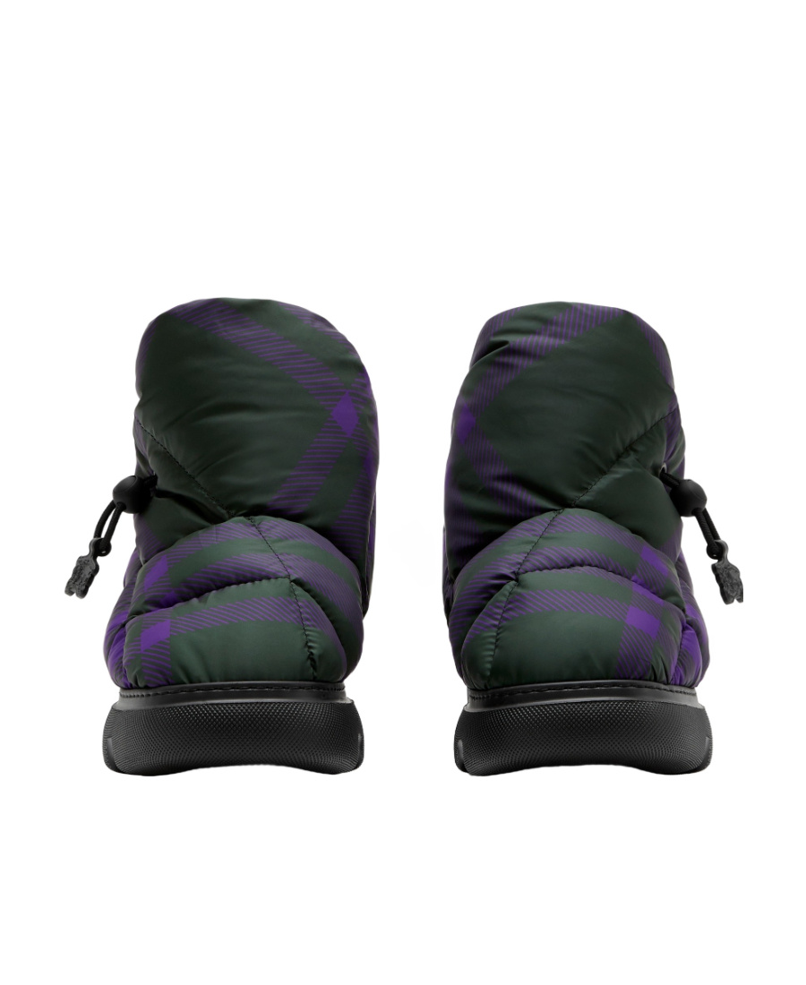 Burberry Check Pillow Boots In Black