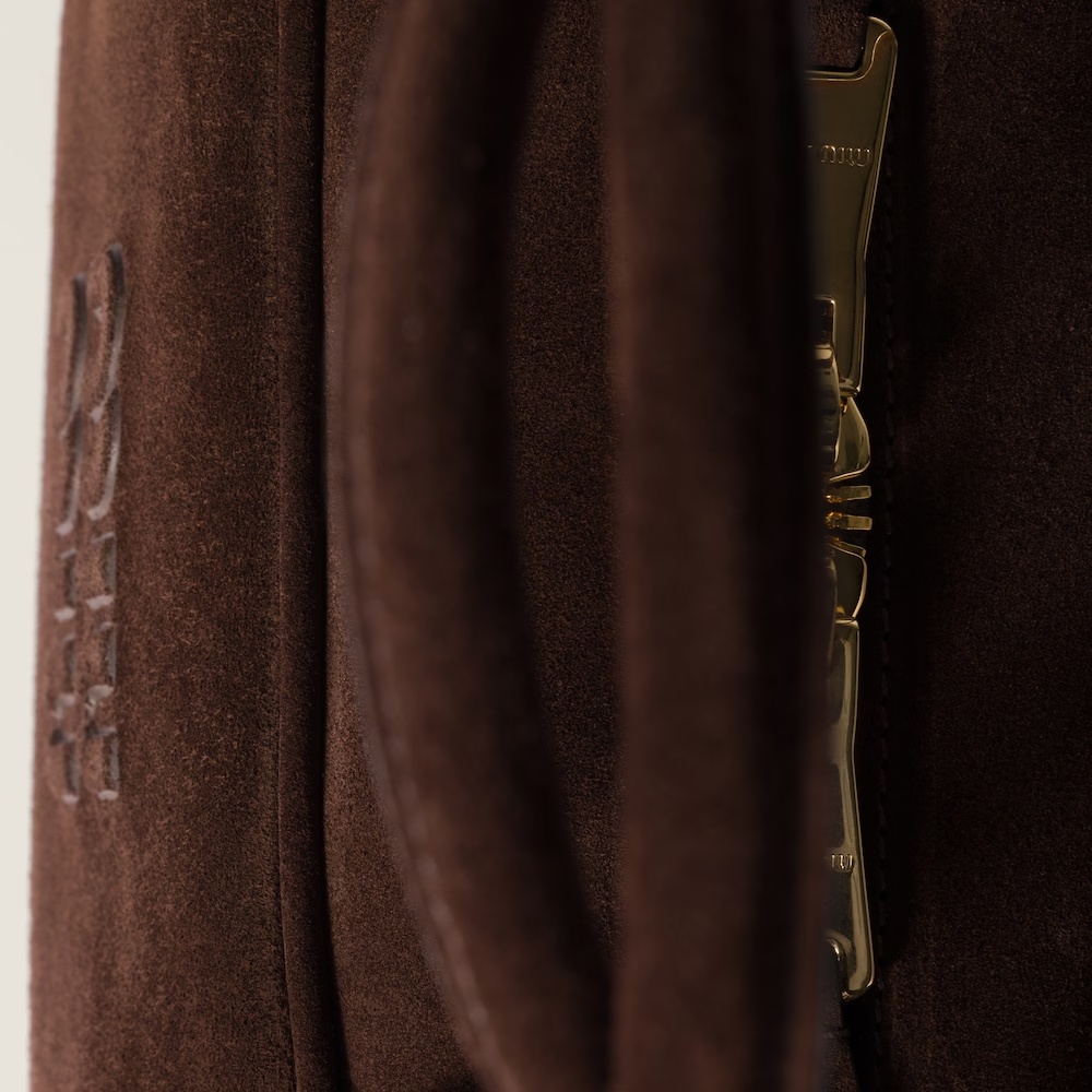 Miu Miu Double Handle Tote Bag In Brown